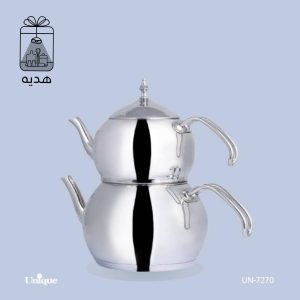 کتری قوری استیل ۲/۵ لیتر لوله دار یونیک