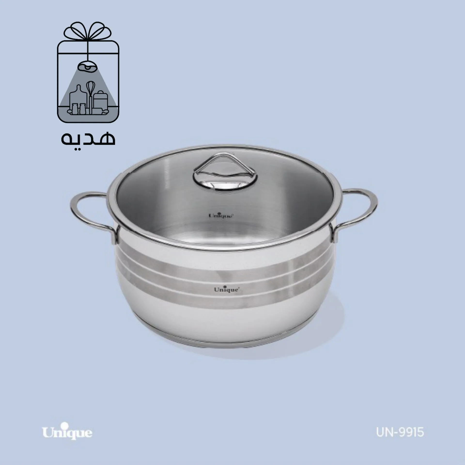 قابلمه استیل یونیک سایز 28 کد 9915