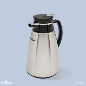 فلاسک 1 لیتر استیل شیشه صورتی مدل پنگوئن یونیک کد 1821