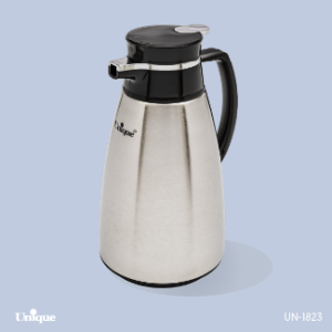 فلاسک 1/3 لیتر استیل شیشه صورتی مدل پنگوئن کد 1823
