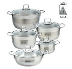 سرویس قابلمه 10 پارچه استیل MGS کد 2112