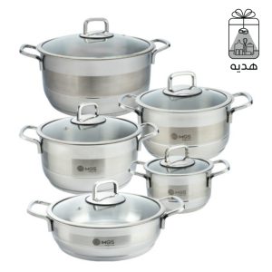 سرویس قابلمه 10 پارچه استیل MGS کد 2112