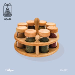 ادویه 8تایی گردان گرد چوبی یونیک کد 6117
