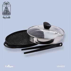 تابه گریل چدن گرد یونیک کد 6003
