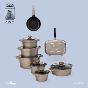 سرویس قابلمه 15 پارچه بژ یونیک مدل دیاموند کد 8523