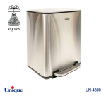 سطل زباله استیل چهار گوش 20 لیتر یونیک کد 4300