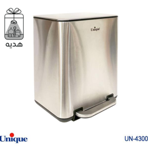 سطل زباله استیل چهار گوش 20 لیتر یونیک کد 4300